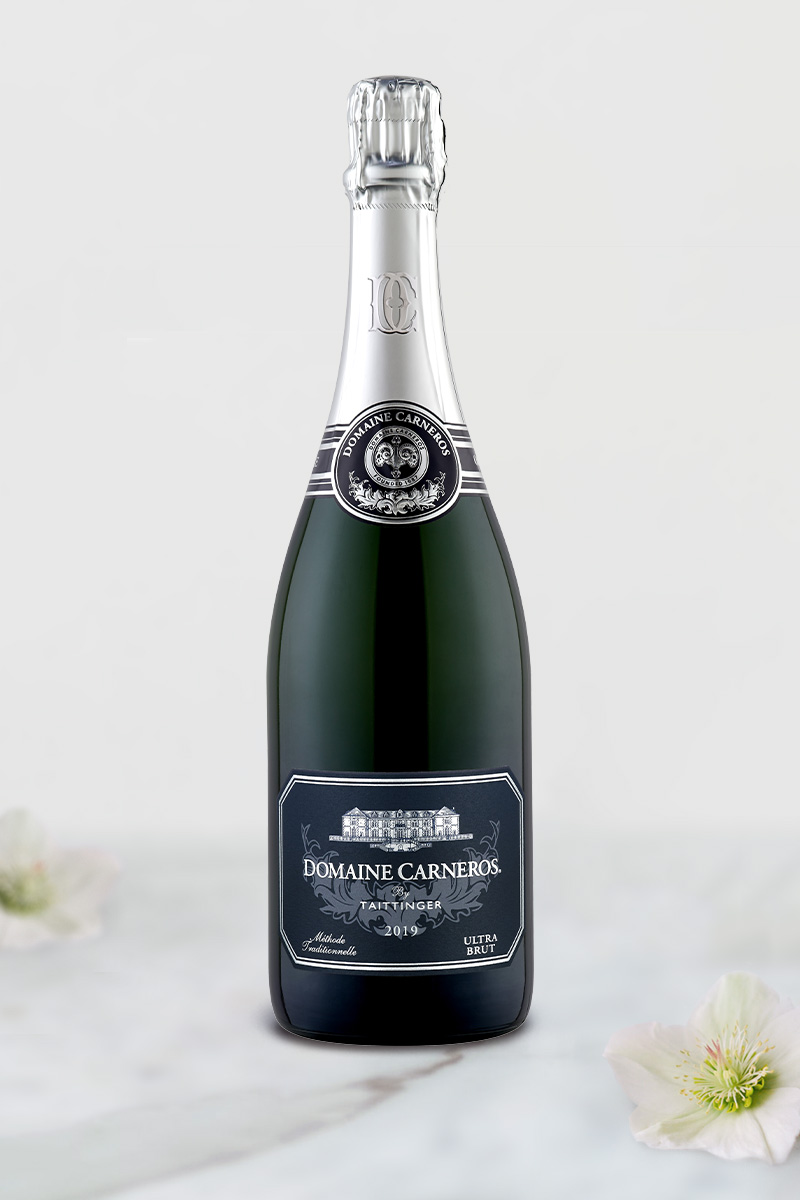 Bottle of 2019 Ultra Brut on marble