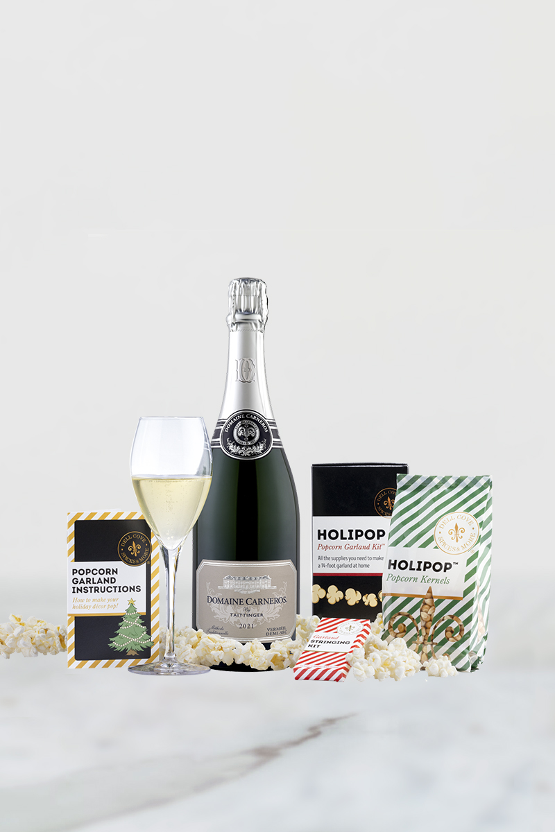 Bottle of 2021 Vermeil with HoliPop garland set