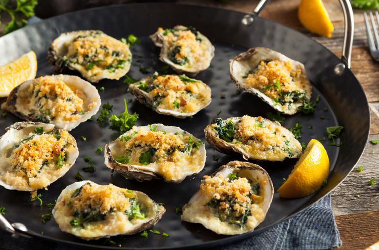 Platter of Oysters Rockefeller