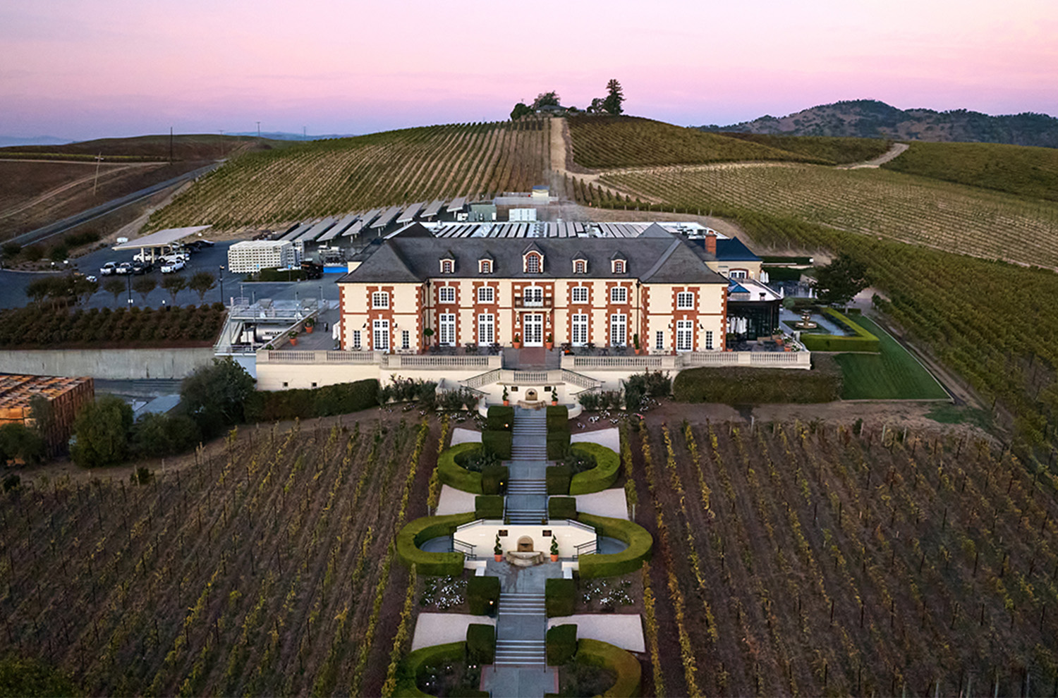 Domaine Carneros Chateau and Solar Panels