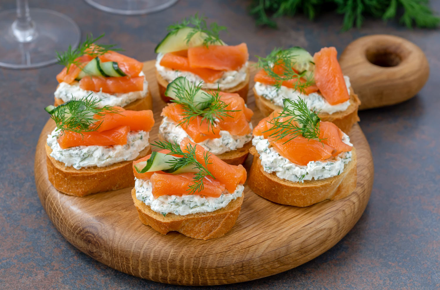 Cucumber Salmon Rounds -Summer