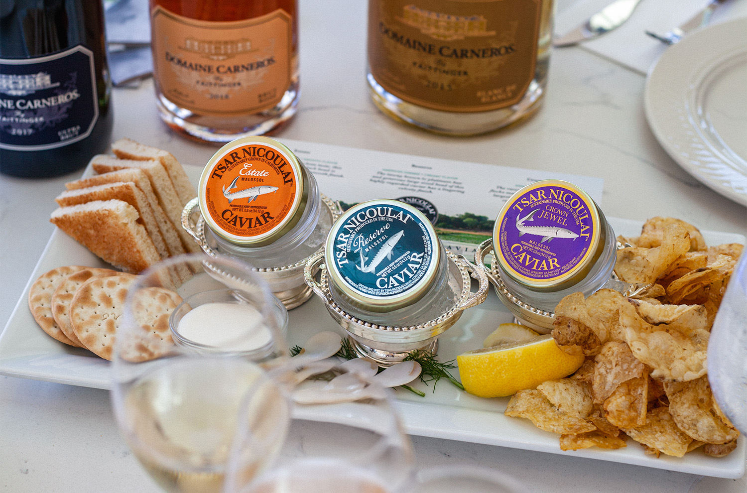 Flight of 3 caviar types from Tsar Nicoulai