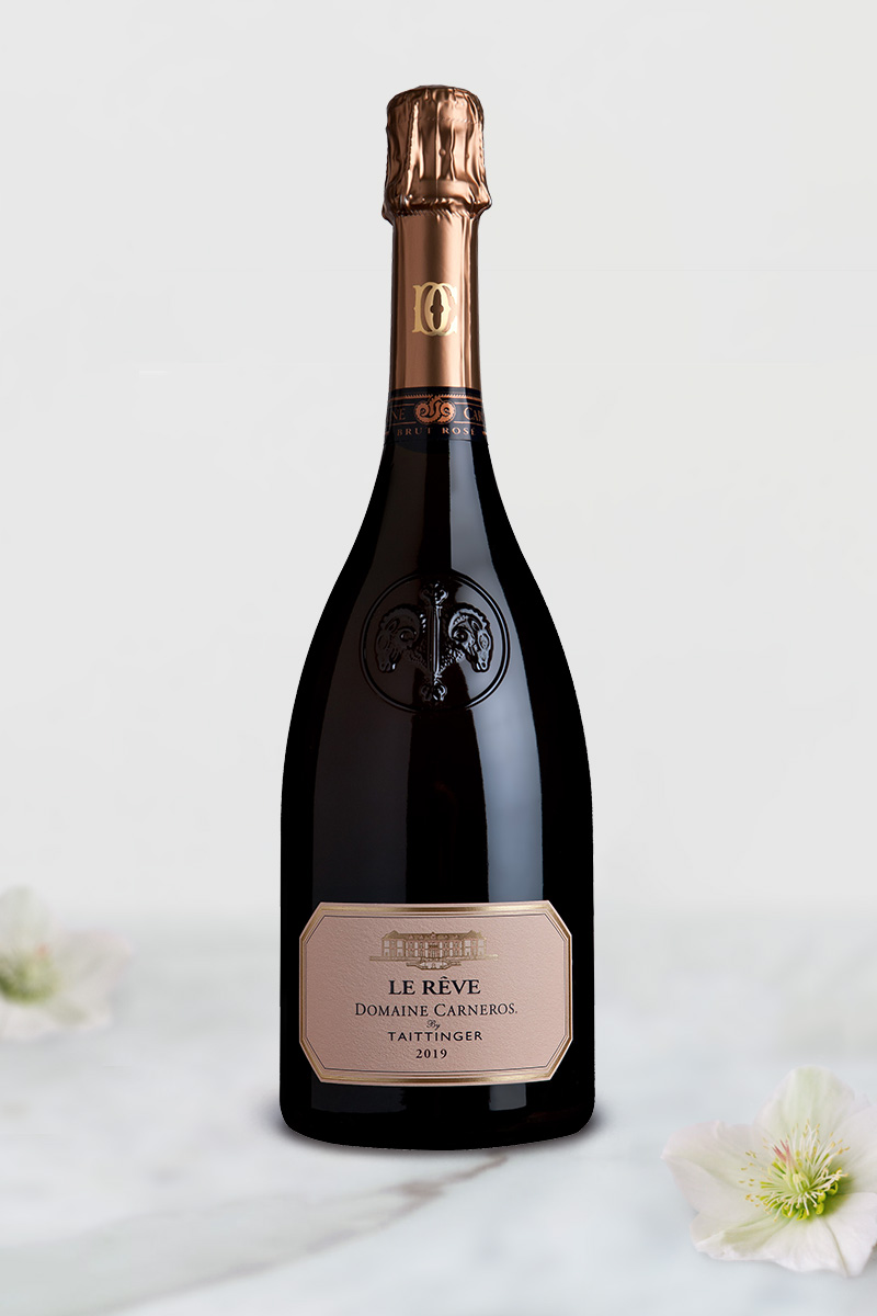 Bottle of 2019 Le Reve Rose on marble