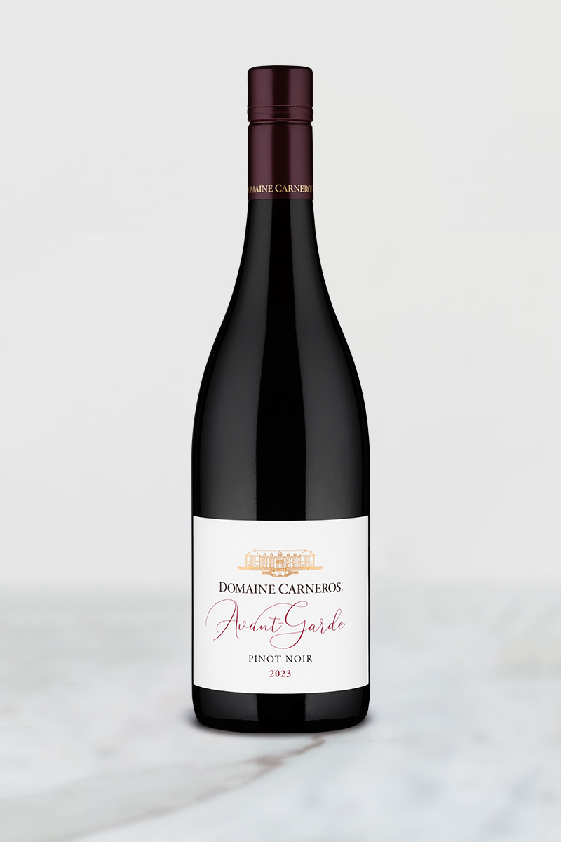 Bottle of 2023 Avant-Garde Pinot Noir on marble