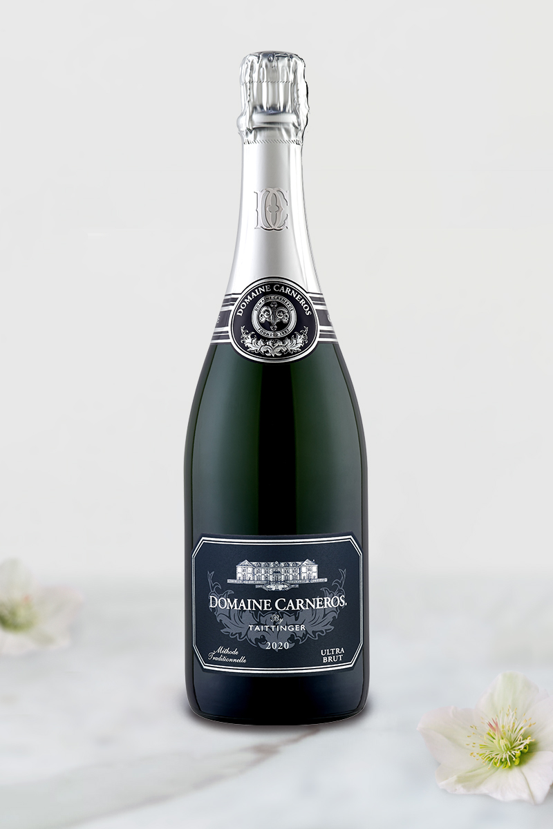 Bottle of 2020 Ultra Brut on marble