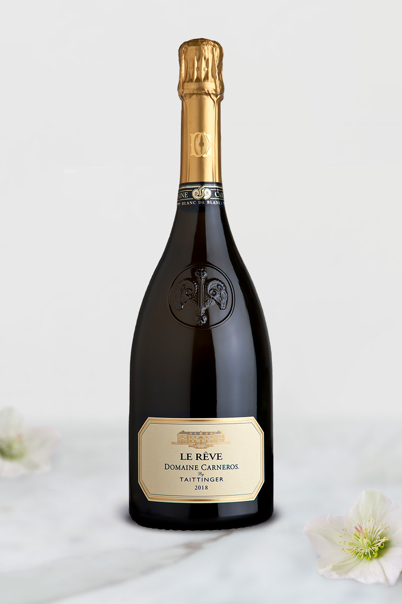 Bottle of 2018 Le Reve on marble