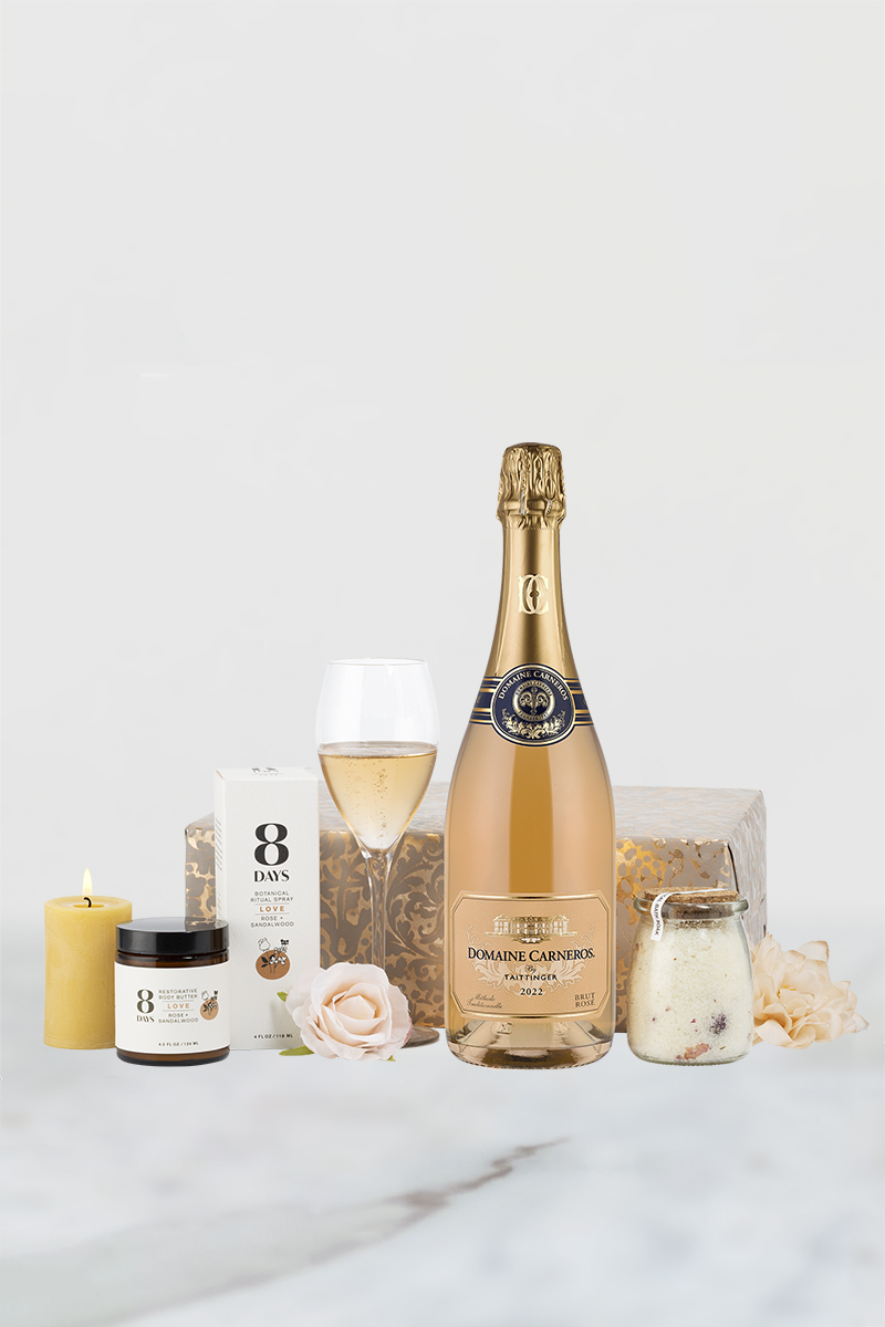8 Days Botanical Bath Set with Domaine Carneros Rosé