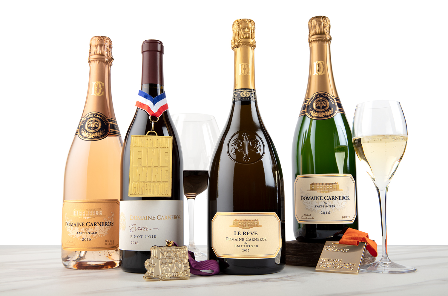 Domaine Carneros award winning wines with medals