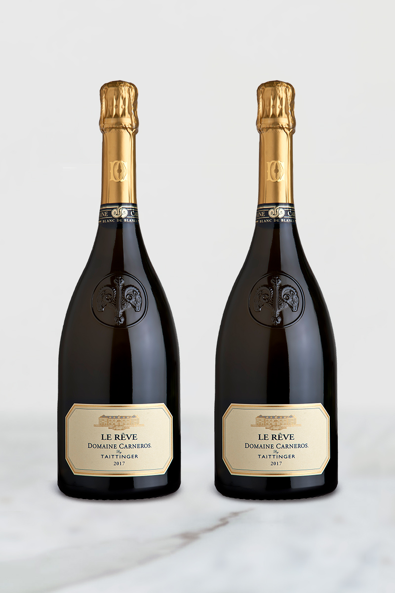 Two bottles of sparkling wine